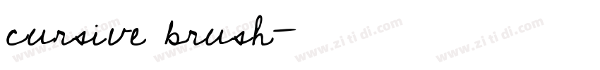 cursive brush字体转换